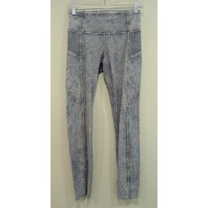 Lululemon Fast And Free High Rise Tight 25" In Ice Wash Asphalt Grey Size 6